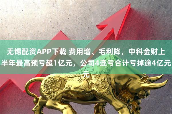 无锡配资APP下载 费用增、毛利降,中科金财上半年最高预亏超1亿元,公司4连亏合计亏掉逾4亿元