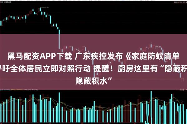黑马配资APP下载 广东疾控发布《家庭防蚊清单》呼吁全体居民立即对照行动 提醒!厨房这里有“隐蔽积水”