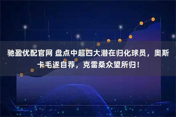 驰盈优配官网 盘点中超四大潜在归化球员，奥斯卡毛遂自荐，克雷桑众望所归！