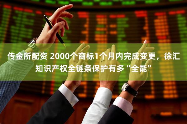 传金所配资 2000个商标1个月内完成变更，徐汇知识产权全链条保护有多“全能”